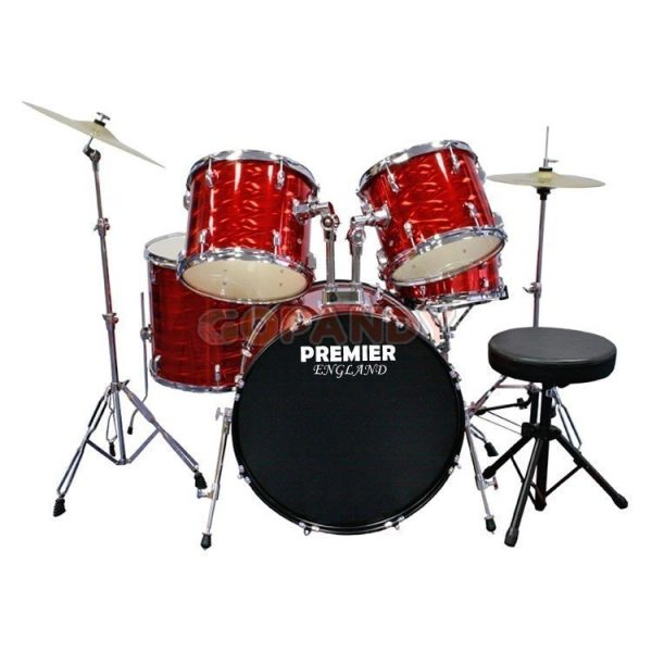 Premier England 5-Piece Drum Set - Laser Red