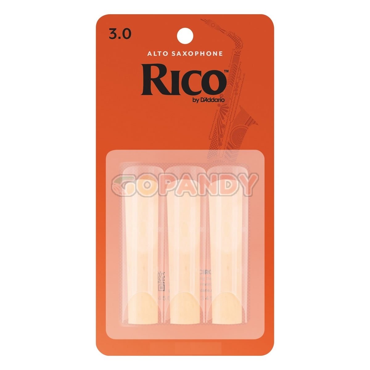 Rico 3.0 Alto Saxophone Reeds – Pack of 25 – Gopandy Musical