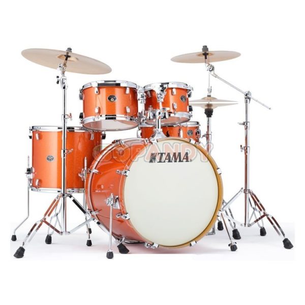 Tama Silverstar Bright Orange Sparkle 5-piece Drum Set