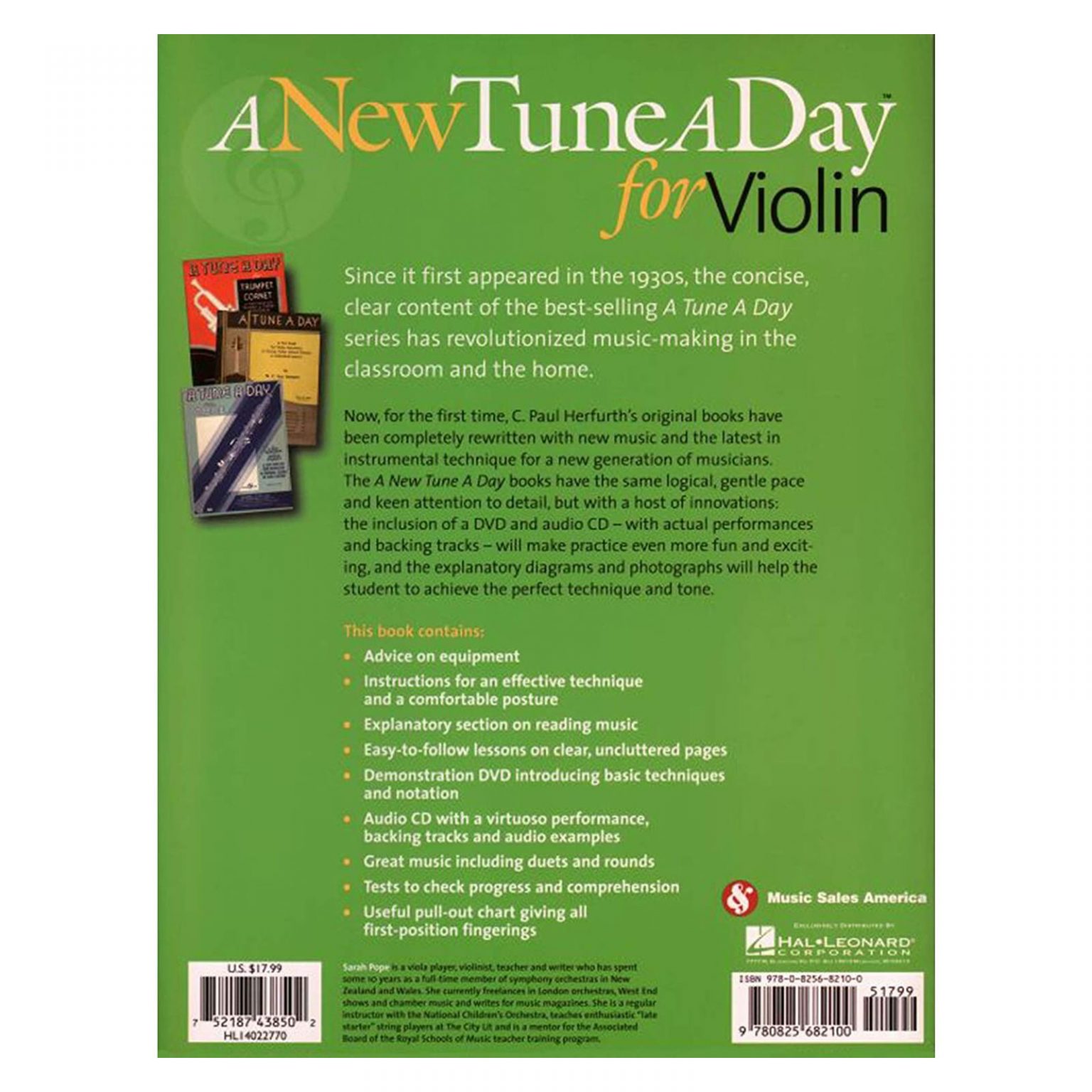 A New Tune a Day For Violin Music Book (with DVD and Audio CD