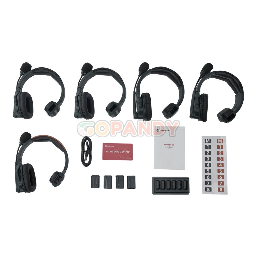 Hollyland Solidcom SE Global 5S 5-Person Full-Duplex Single-Ear Noise-Canceling Headset Intercom System - Image 2