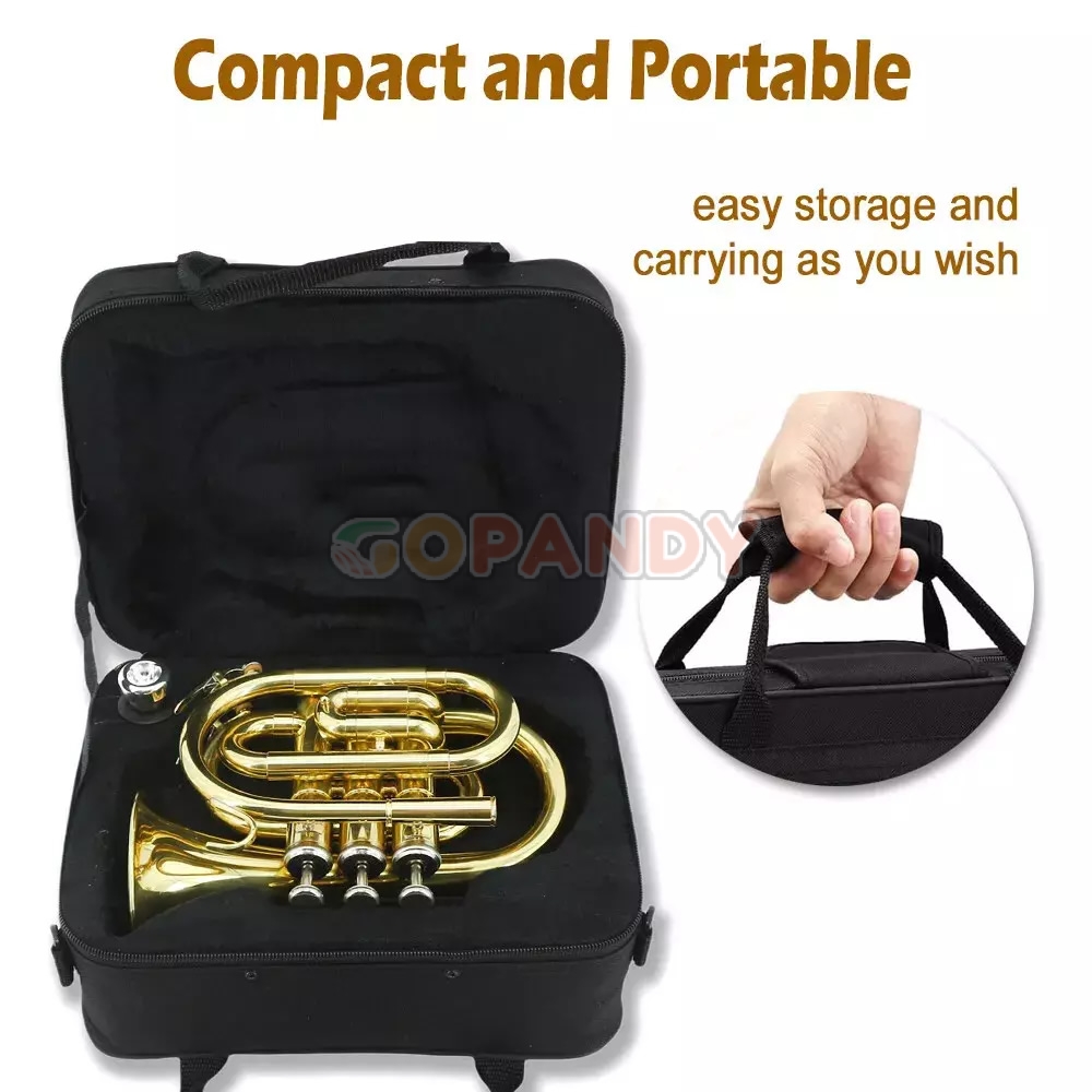 Premier Pocket Trumpet - Gold - Image 4