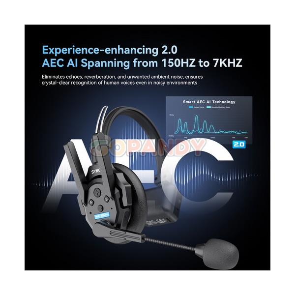 Synco Xtalk XPro5 Wireless Intercom System with 5 Single-Ear Headsets (2.4 GHz) - Image 9
