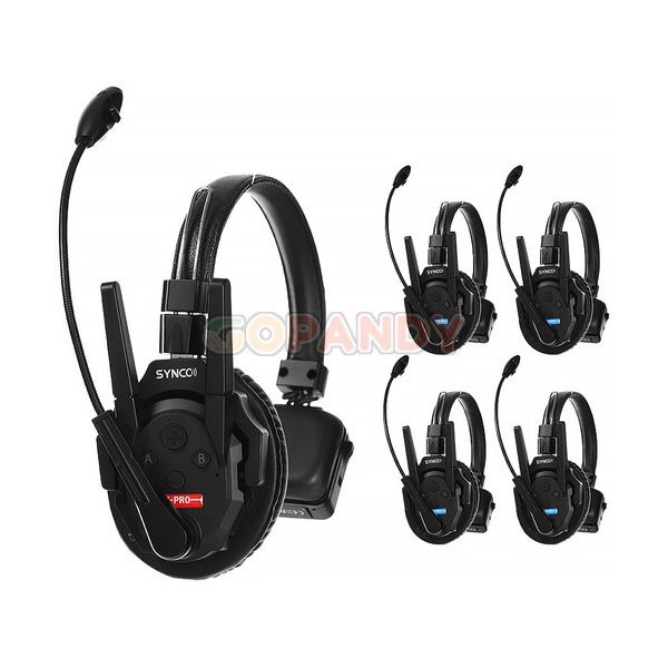 Synco Xtalk XPro5 Wireless Intercom System with 5 Single-Ear Headsets (2.4 GHz)