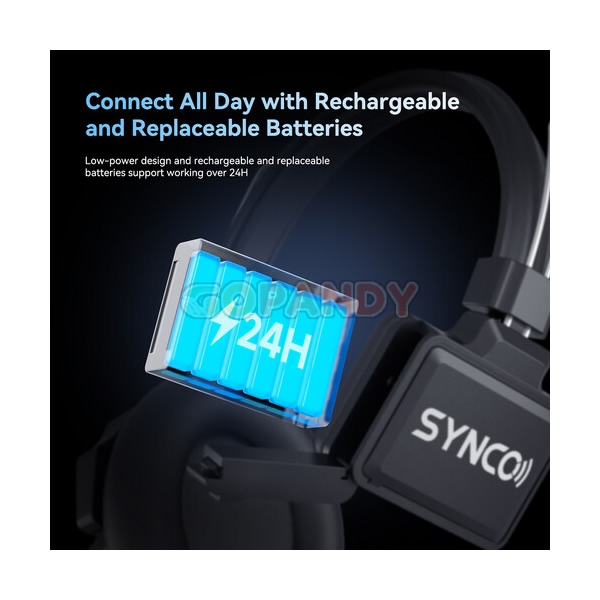 Synco Xtalk XPro5 Wireless Intercom System with 5 Single-Ear Headsets (2.4 GHz) - Image 10