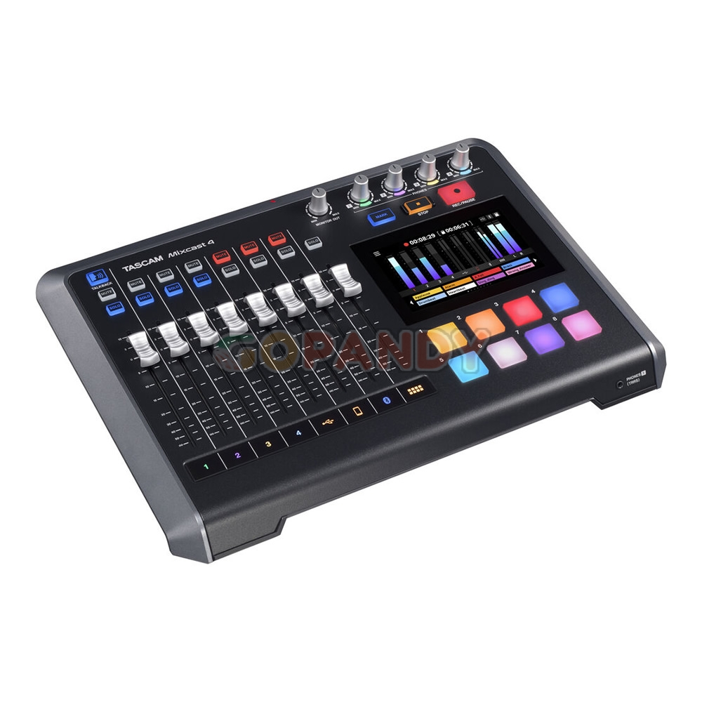 TASCAM Mixcast 4 Podcast Mixer, Recorder, and USB Audio Interface